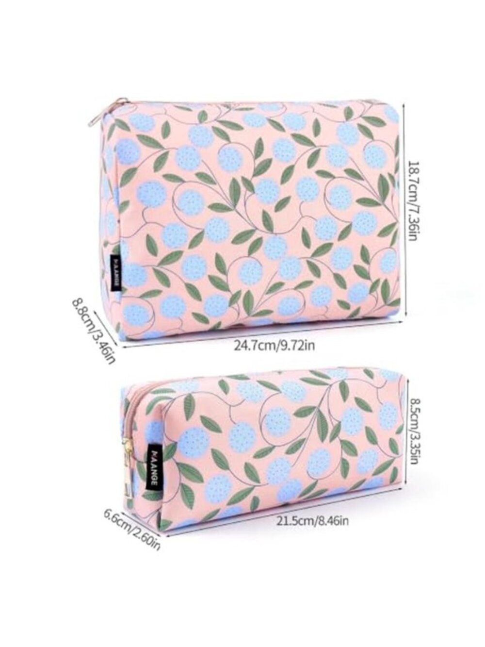 2PCS Makeup Bag for Women, Cosmetic Bag Set, Portable Travel Makeup Bag - Picture 6 of 6
